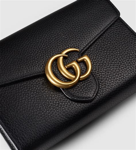 women's gucci marmont 2.0 leather wallet on a chain|Gucci signature wallet on chain.